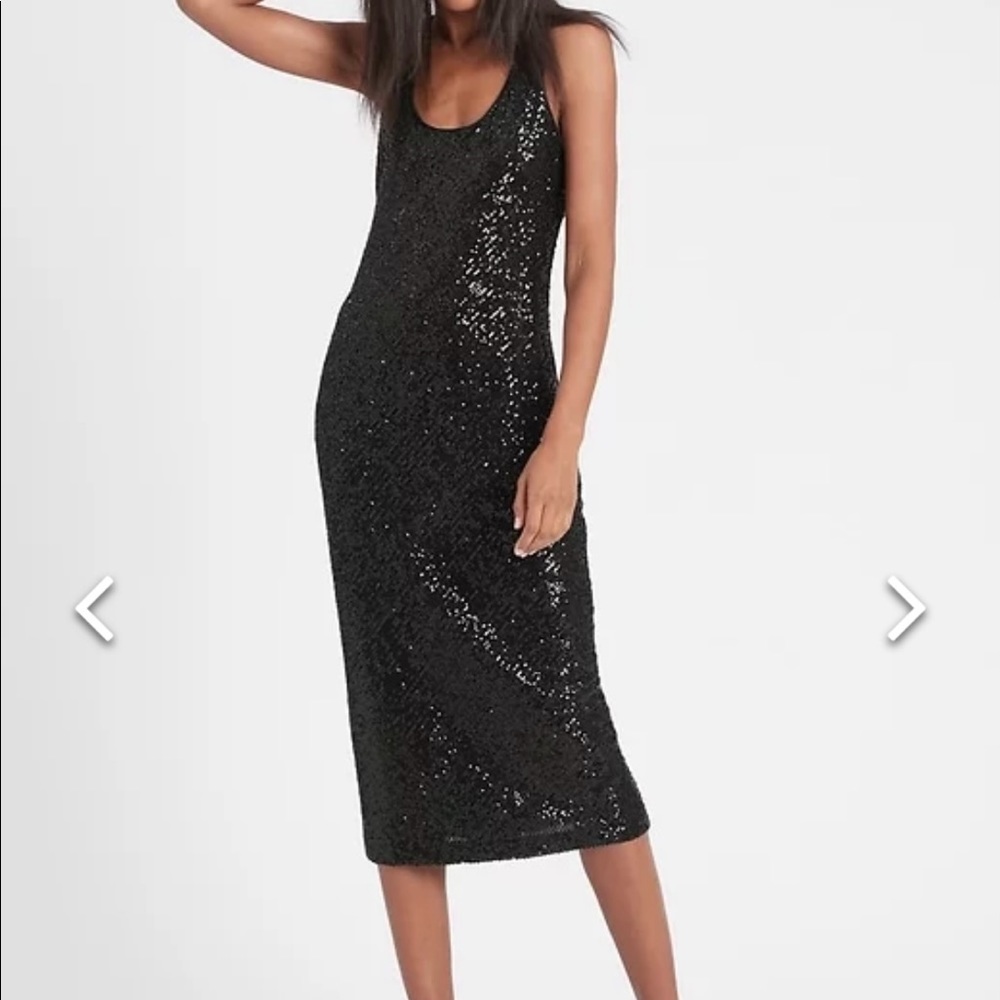 Banana Republic Black Sequin Dress